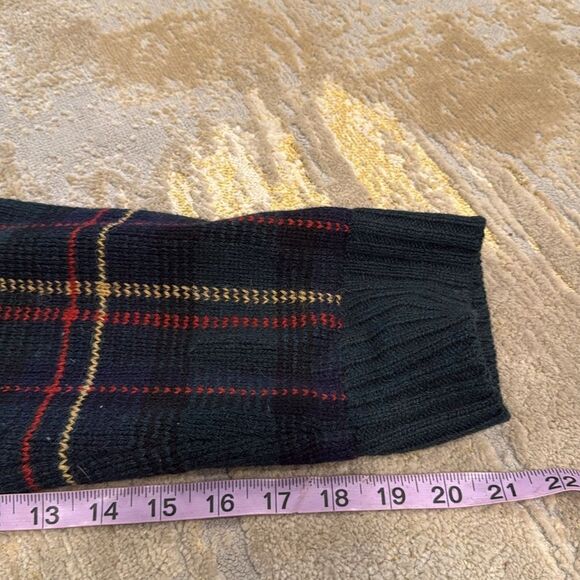 Vintage Polo Ralph Lauren wool Sweater! XXL Green Tartan Plaid Fisherman Style - Picture 8 of 10
